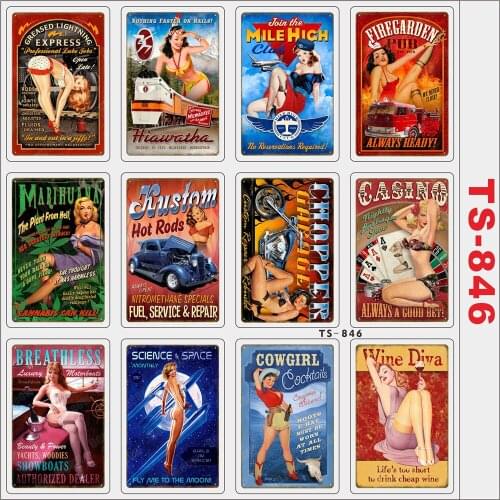 12pcs Classic Retro Girl Stickers Pack DIY Motorcycle Laptop Decal Snowboard Skateboard Travel Suitcase Guitar Sticke