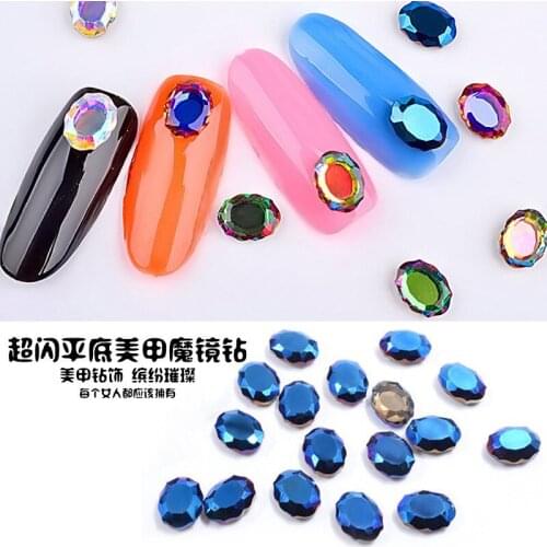 20PCS Mix Colors crystal Tips Nail Rhinestones Baroque Mirror Pixie Fancy stone 3D Manicure Nail Art Decoration Charms Jewelry