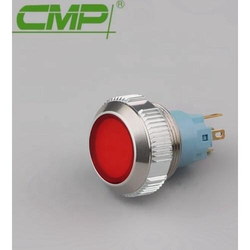 22mm Metal Center LED Lamp Push Button Switch