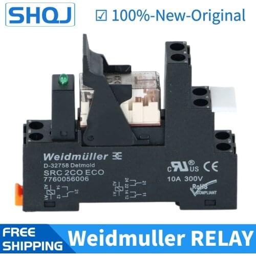 5PCS Weidmuller relay SRC 2CO ECO 7760056006 8A 2A2B 24VDC 230VAC 100%-new-original