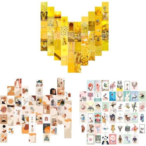 50PCS/lot Creative Poster Postcard Wall Stickers Decoration Material DIY Home Bedroom Background Wall Decals