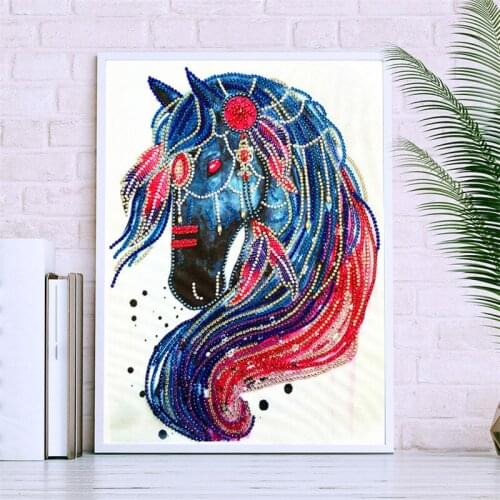 DIY diamond painting animal horse head icon 5D special diamond embroidery painted cross stitch painting combination decoration
