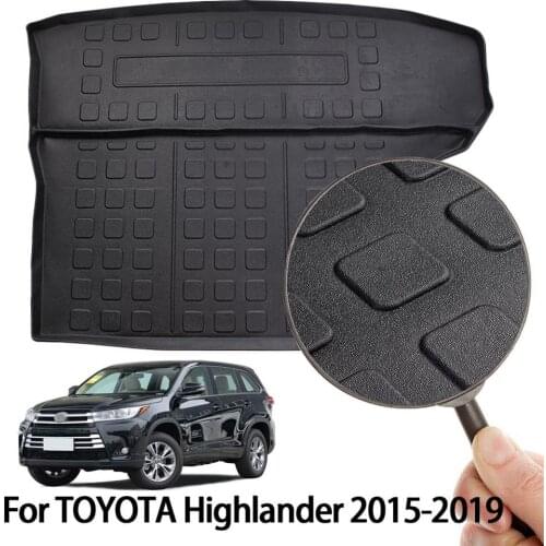 Car Cargo Liner Boot Tray Mat SUV MPV Rear Trunk Cover Floor Mats for Toyota Highlander 2015-2019 5-seater 7-Seater