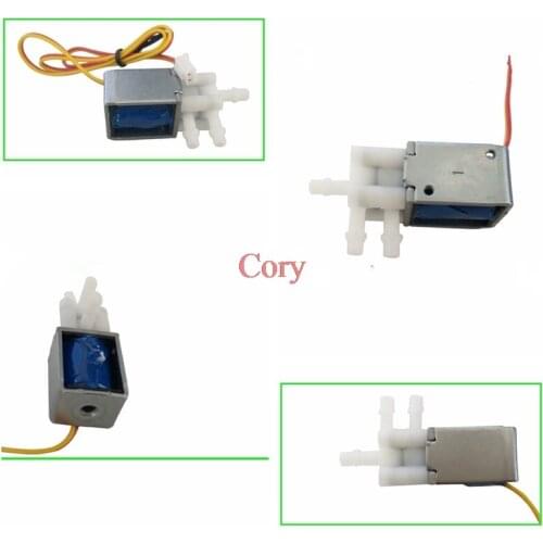 DC 12V Open Frame 3 Port Water Electromagnet Solenoid Valve w Cables