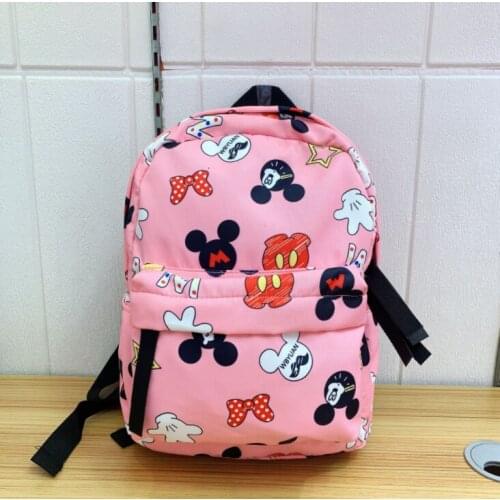 Disney childrens backpack girl cartoon Minnie mouse bag kindergarten small school bag book bag canvas backpack birthday gift