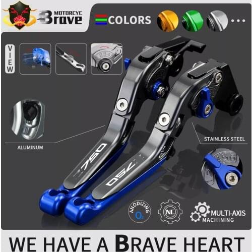 For KAWASAKI Z750 Z 750 2004 2005 2006 Motorcycle Accessories Folding Extendable Brake Clutch Levers LOGO Z750