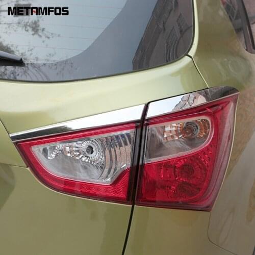For Suzuki SX4 S-Cross Crossover 2014-2016 2017 2018 Chrome Rear Light Lamp Eyelid Eyebrow Molding Trim Sticker Car Accessories