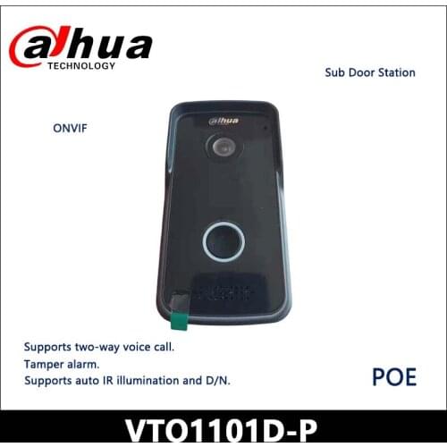 Dahua Sub Door Station VTO1101D-P Supports auto IR illumination two-way voice call and POE
