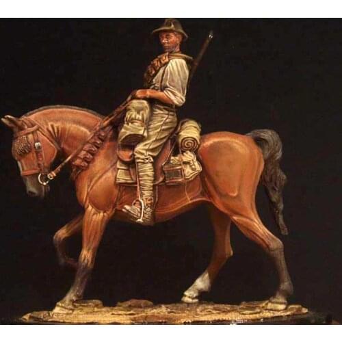 New Unassembled 1/18 90mm ancient warrior with horse (WITH BASE ) Resin Figure Unpainted Model Kit