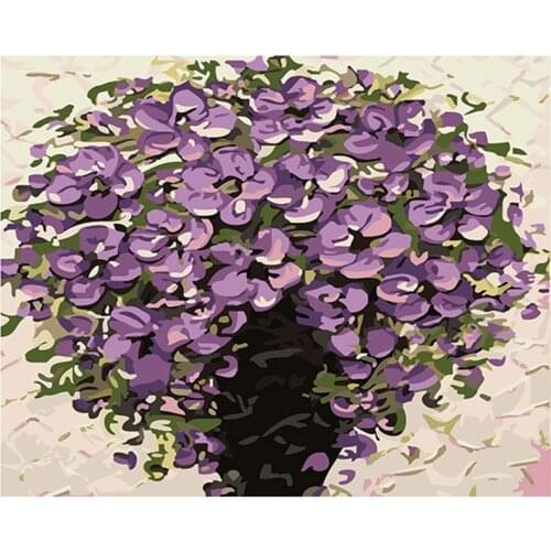 Purple flower - 40*50 cm picture canvas painting wall pictures for living room painting by numbers cuadros decoracion DY339