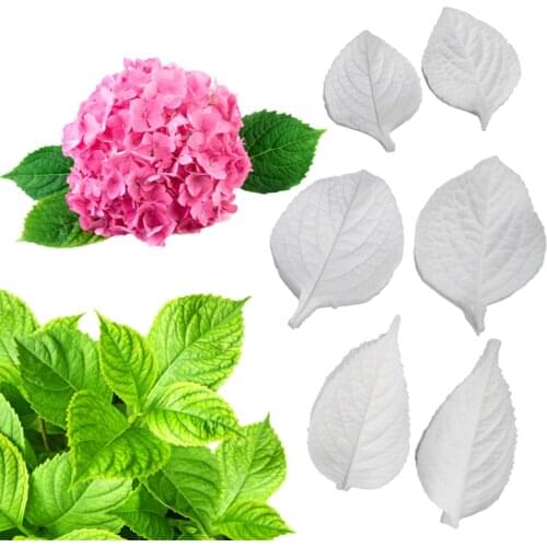 Hydrangea leaves Silicone Molds Fondant Cakes Decor Tools Silicone Molds Sugarcraft Chocolate Baking Tools Cakes Gumpaste Form