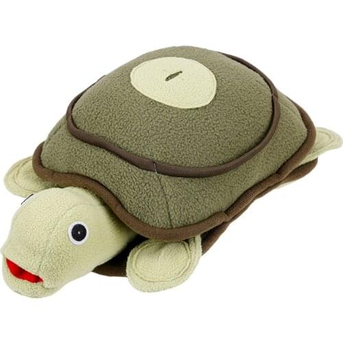 Turtle Design Dog Toy Plush Pet Toys Dog Foods Hiding Tortoise Training Toys Soft And Elastic Suitable For Small Dog Molars