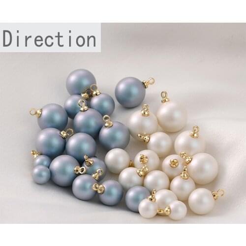 Advanced white blue pearl with rings 6/8/10mmdiy handmade bracelet earrings necklace pendant accessories