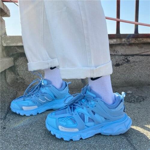 Female Dad Sports Shoes Lace-up Sneakers Women Casual Wedges Round toe Rubber Platform Shoes Women Vulcanized Shoes Women Spring