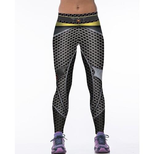 Women Sport Leggings Superhero 3D Print High Waist Elastic Gym Leggings Cosplay Pant Woman Skinny Fitness Tights Running Leggins