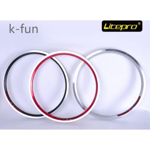LiTepro K-Fun 18 Inch 355 Folding Bike Rim 20H 28H V Brake Bicycle Parts