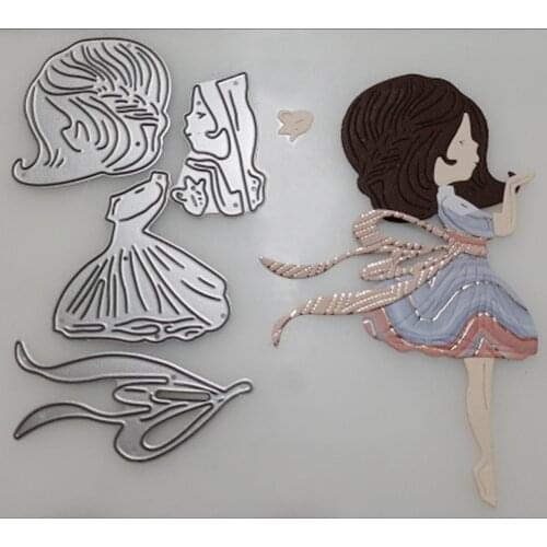 Metal cutting Die mould for girls' dress scrapbook template photo album decoration paper hollowed-out template for business card