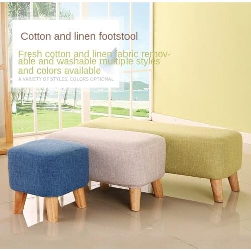 Fashion Shoe Stool Shoe Stool Creative Square Stool Fabric Stool Bedroom Bench Nordic Furniture