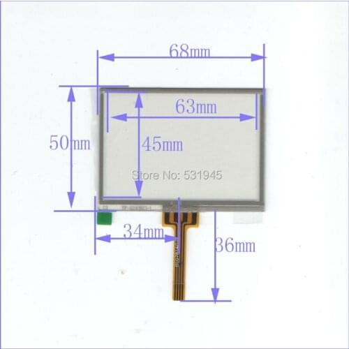 New 68mm*50mm original handwritten 2.8 inch used car and GPS 68*50 touch screen panel free shipping TP G2416C1 commercial use
