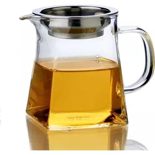 Heat-resistant Glass Kungfu Tea Fair Mug with Filter and Cups Teaset Water Jug Beer Serving Pitcher Milk Coffee Juice Mug Bottle