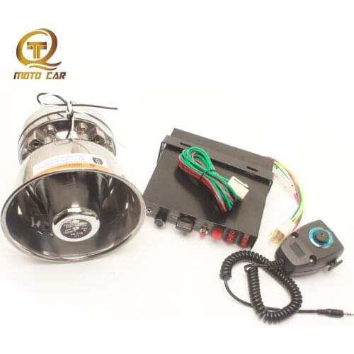 Universal Train Car Police Siren 200W DC 12V Multi-tone 9 Sound Voice Loudspeaker System Megaphone Train Boat Warning Alarm Horn