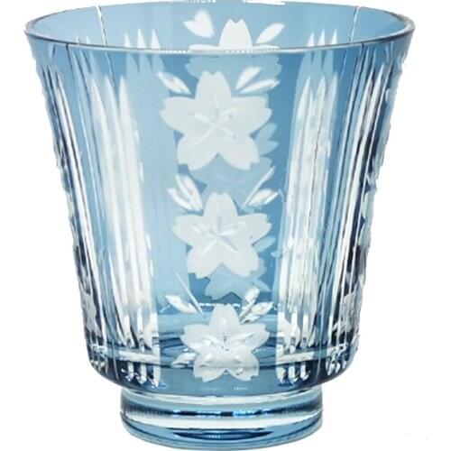 Japanese Edo Kiriko Style Wine glasses Hand Cut Old Fashioned Whiskey Glass Shot Glass Sake Cup In Wooden Gift Box