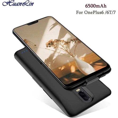 High Quality Newest 6500mAh External Power Pack Back Bank Battery For OnePlus 6 / 6T Charger USB Case For OnePlus 7