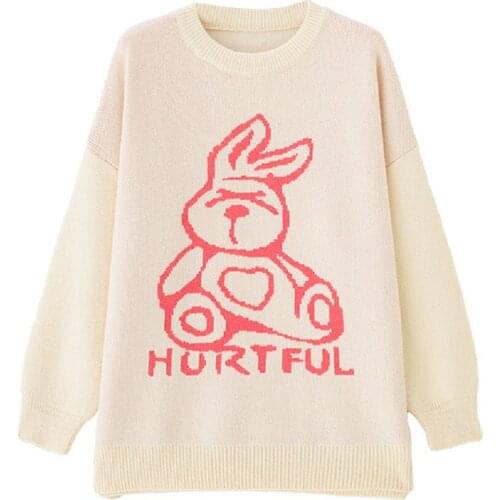 Cute sweater women loose lazy wind spring and autumn new style age-reducing western style fried street coat sweater outer wear