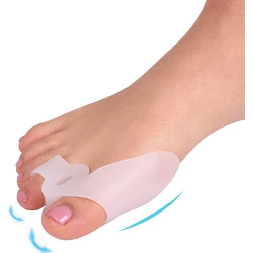 1Pair Silicone Toes Separator Pedicure Tools Bone Ectropion Adjuster TOuter Appliance Foot Care Hallux Valgus Corrector Massage