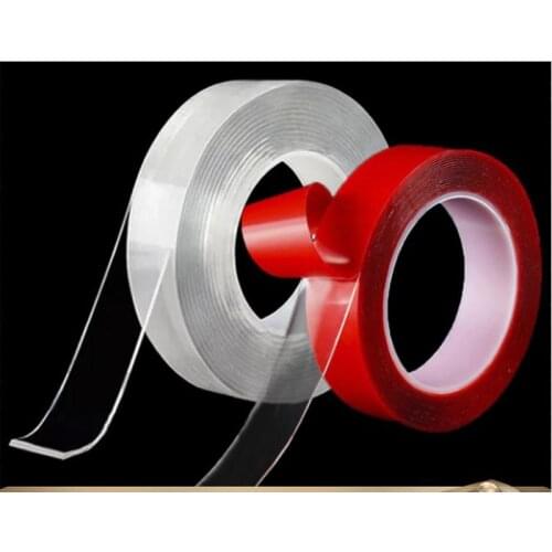 1pcs Acrylic Double-sided Tape Red Transparent Waterproof Brute Force Tapes PU Traceless Adhesive Label Paste