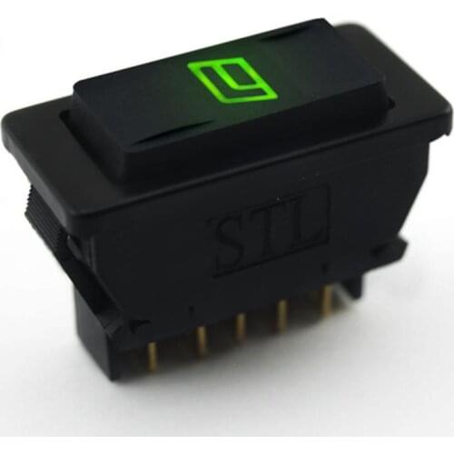 1pc 1PC/Packs Universal DC12V 20A 5-pin Black Car Power Window Switch Built-in Green Lighting Indicator For Universal Car