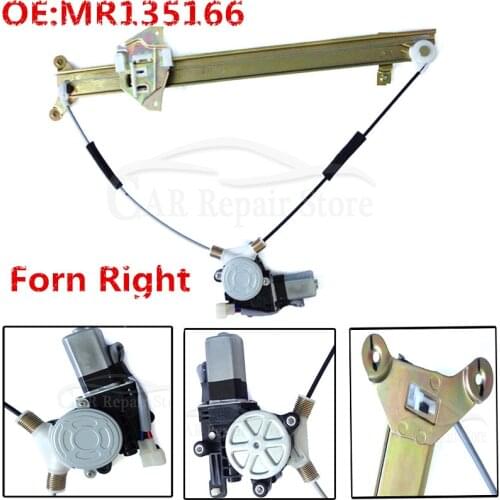 1 x Front Right Window Regulator MR135166 Fit For Montero Pajero V46W V45W V44W V43W V36W V33W V33V V32W V31W 125-58662R