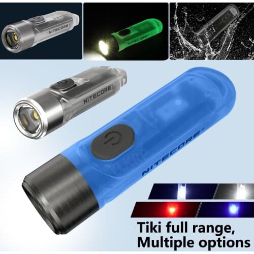 100% Original NITECORE TIKI GITD TIKI LE 300 Lumens MINI futuristic keychain light USB Rechargeable