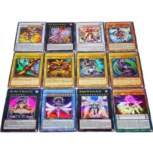 100 Pcs TCG English Yu Gi Oh Board Game Duel Flash Cards Repeat Yugioh Battle Table Shining Card OCG Deck Kids Christmas Gifts