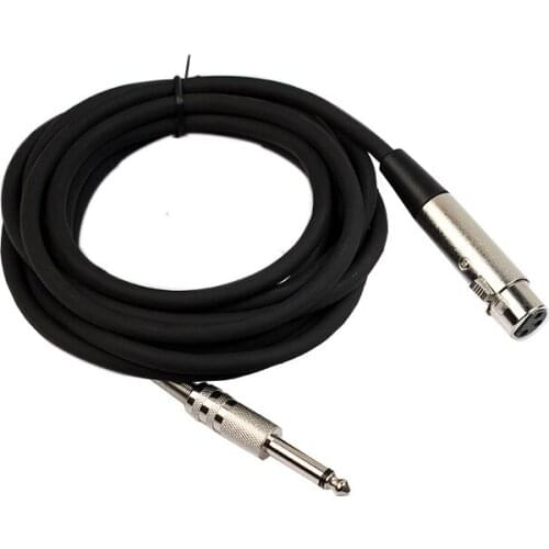 3-Pin XLR Female/Male to 1/4 6.35mm Mono Jack Male Plug TRS Audio Cable Mic Adapter Cord for Microphone Speaker Amplifier