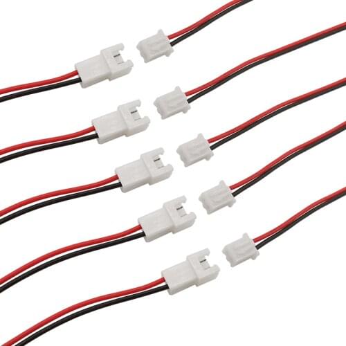 5/10/20Pcs JST XH2.54MM 2.54 2 Pin Male Female Connector Plug Socket JST 2.54 2P Wire Cable Length 20CM 26AWG