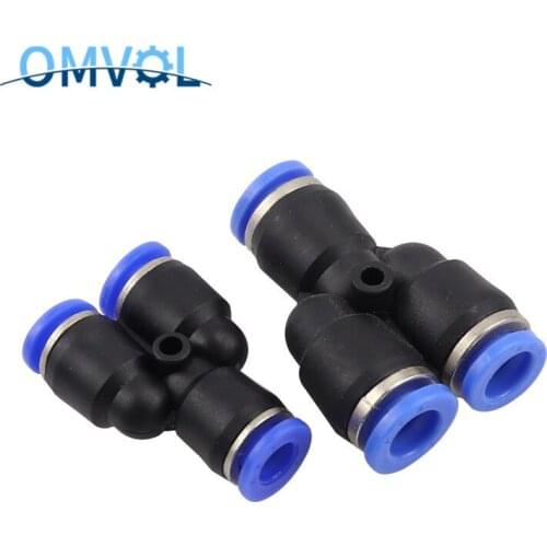 5PCS PY4/6/8/10/12/14/16mm High Quality Three-way Pneumatic Fitting Three-way Y-type Plastic Pipe Quick Connector