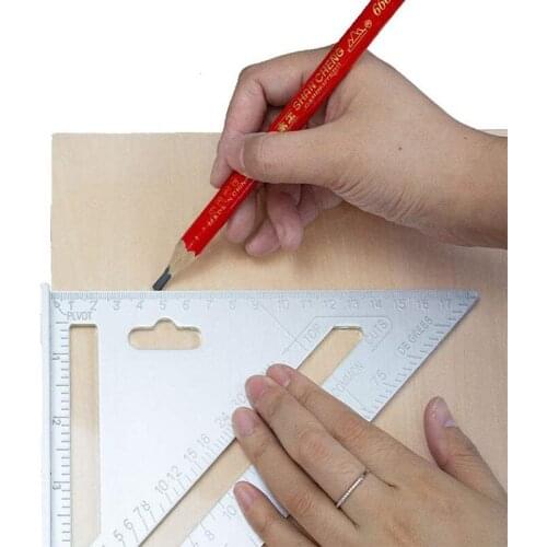 7 Inch Aluminum Alloy Triangular Ruler Plus Big Carpenter Decoration Triangle Ruler Angle Ruler
