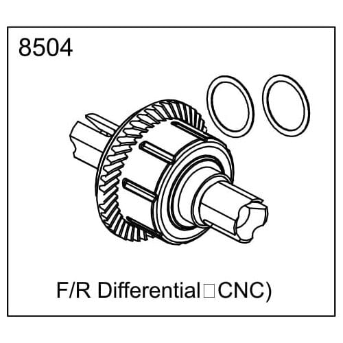 ZD racing EX07 accessories super sports car 1/7 original accessories front and rear universal 8504 differential assembly