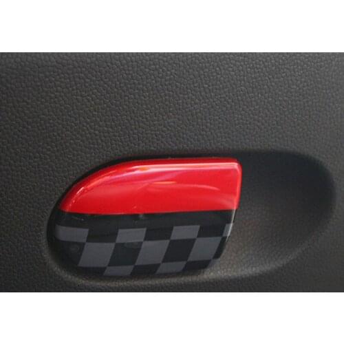 Car Glove Box Handle Decoration Sticker Co-pilot Storage box Accessories For Mini Cooper S F55 F56 Interior Styling Modification