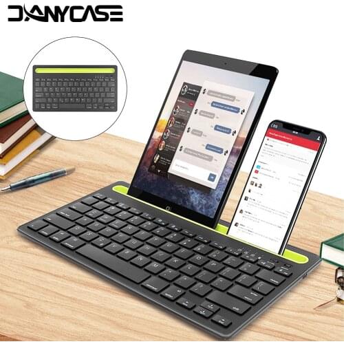 Dual Connect Wireless Bluetooth Keyboard For iPad Mini PC Laptop Keyboard For iPhone Samsung Xiaomi Tablet Mobile Phone Computer