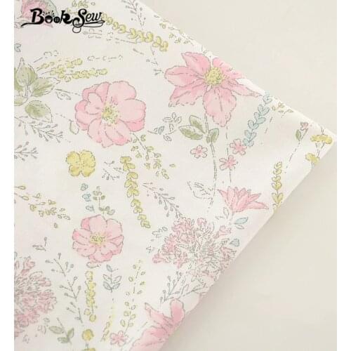 Booksew New Arrival Home Textile DIY Patchwork Bedding Clothing Baby Quilting Tecido Printed Flower Cotton Twill Fabric