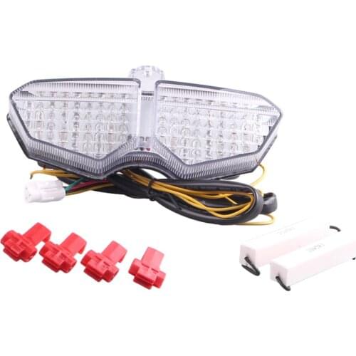 E-Mark Motorcycle Integrated LED Rear Tail Brake Light Turn Signal Lamp For YAMAHA YZF-R6 2003-2005 & YZF R6S 2006-2009