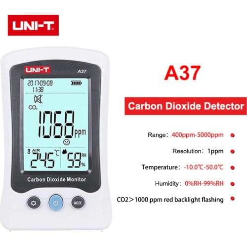 UNI-T A37 CO2 Meter; CO2 concentration/temperature/humidity detector Air quality inspection / home / industrial / laboratory