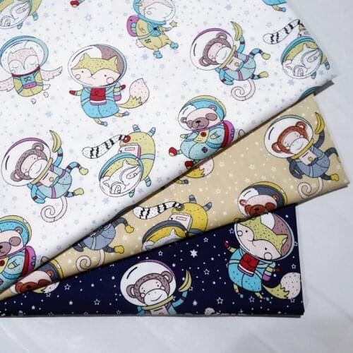 Cartoon Animals Baby Cotton Upholstery Fabric For DIY Sewing Quilt Scrapbooking Tissue Needlework Material