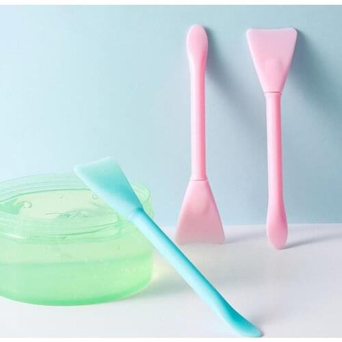 Makeup Brushes DIY Masque Brush Safe Comfortable Silicone Masque Stirring Stick for Girl Fan-Shaped Makeup Brush Cosmetics Tool