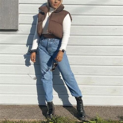 Short Puffer Vest Woman 2021 winter Pink Light Fashion Ladies Warm Double-Side Outwear Female Streetwear Down Tank