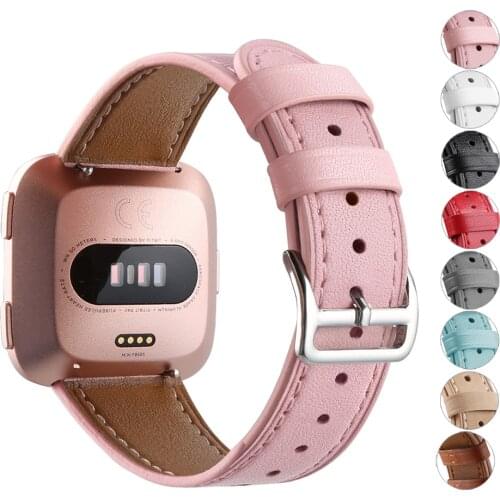 Leather Wristband Strap Replacement For Fitbit Versa 2 Versa Lite Smart Watch Bracelet Band Loop For Fitbit Versa samrtwatch