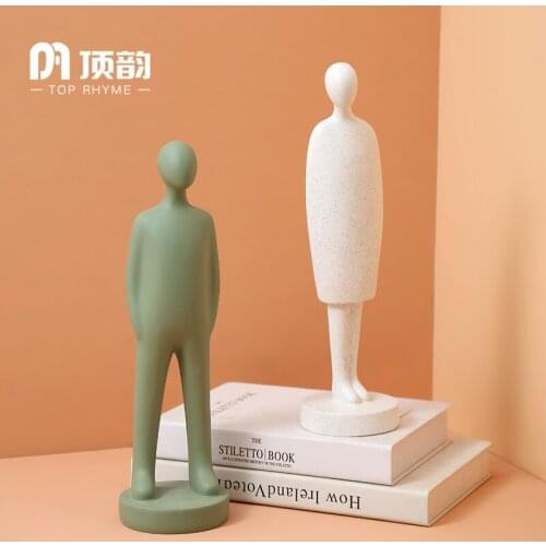 Creative Abstract people Statue Resin sculpture Crafts Simple Living Room Ornaments Home Office Store Decors Decorations