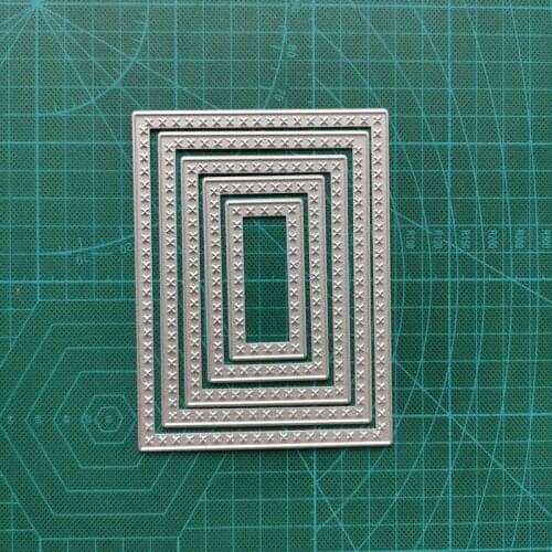 Metal Cutting Dies 5pcs Rectangle Multiplication Symbol Set Scrapbooking Album Card Making Embossing Stencil Die Cuts Decoration